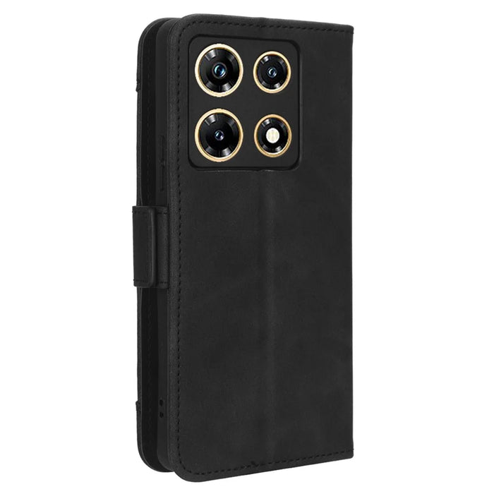 For Infinix Note 30 Pro 4G X678B Multiple Card Slots Drop-Proof Cover PU Leather Stand Wallet Phone Case - Black - 7