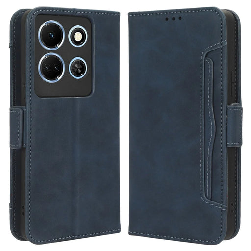 For Infinix Note 30 5G X6711 Flip Stand Phone Case  Multiple Card Slots PU Leather Wallet Cover - Blue - 1