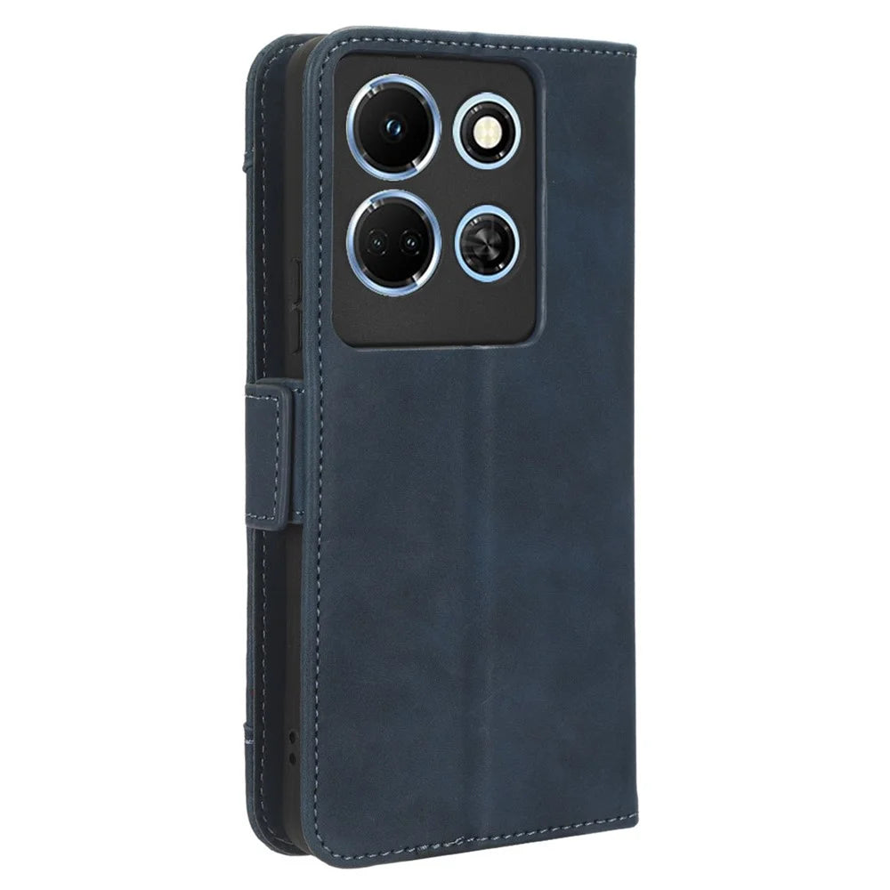 For Infinix Note 30 5G X6711 Flip Stand Phone Case  Multiple Card Slots PU Leather Wallet Cover - Blue - 7