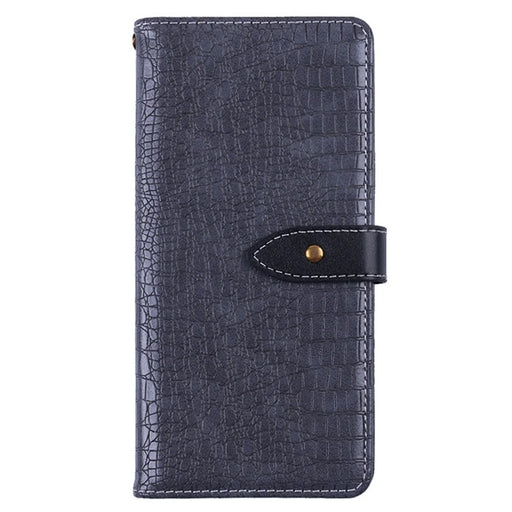 IDEWEI For Doogee X98 Crocodile Texture Stand PU Leather Wallet Phone Cover Phone Shell - Grey - 1