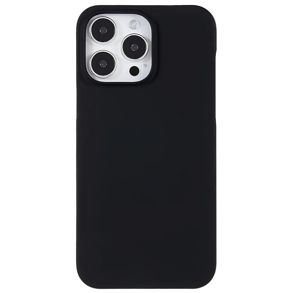 For iPhone 15 Pro Max Rubberized Cell Phone Case Scratch-resistant PC Protective Phone Cover - Black - 2