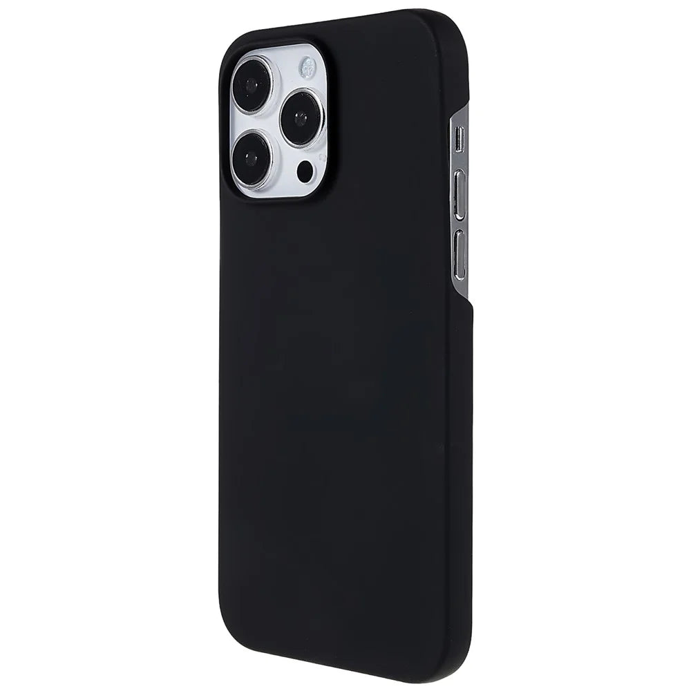 For iPhone 15 Pro Max Rubberized Cell Phone Case Scratch-resistant PC Protective Phone Cover - Black - 3