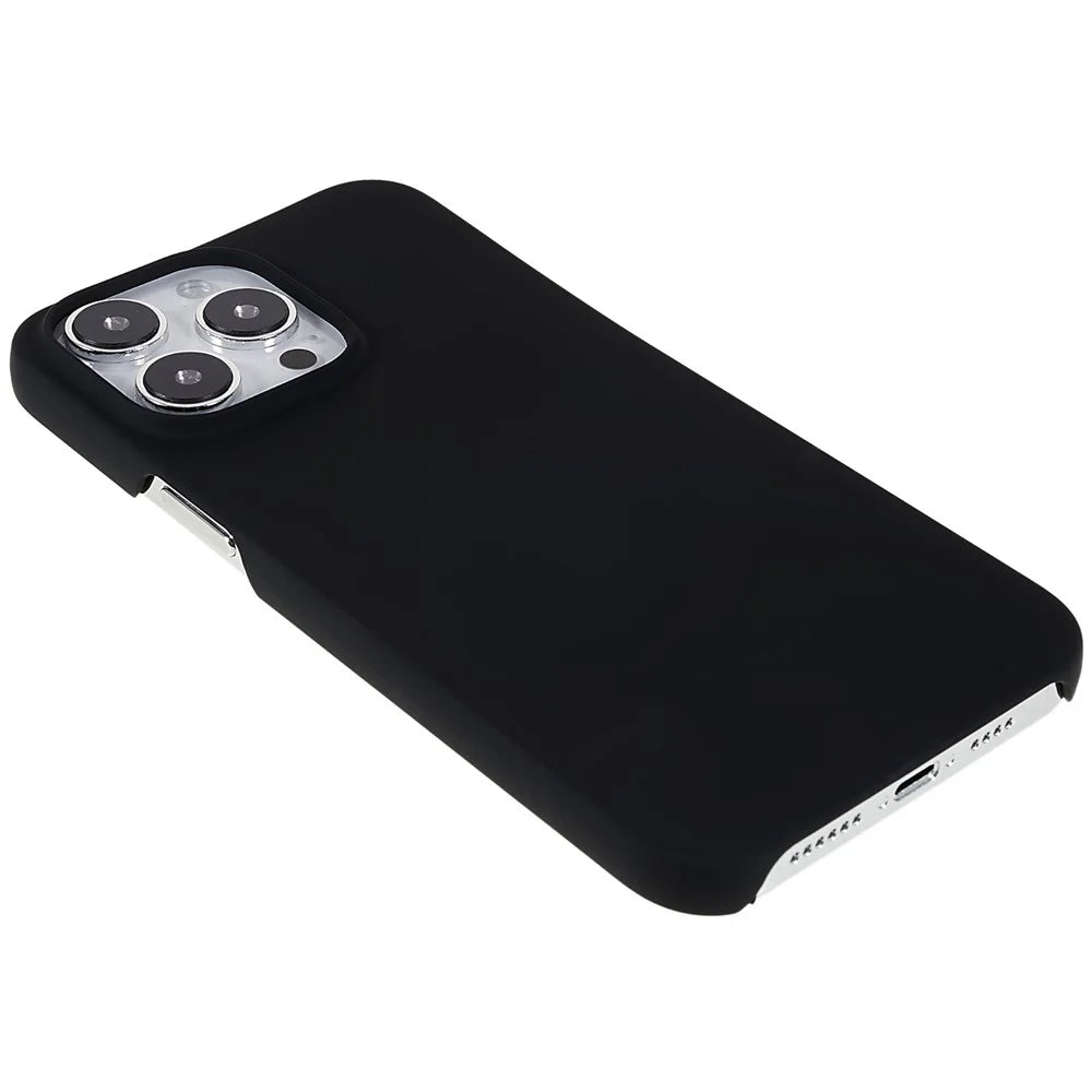 Protective Phone Case for iPhone 15 Pro , Anti-scratch Rubberized Hard PC Back Cover - Black - 5