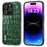ABEEL For iPhone 15 Pro Crocodile Texture Phone Cover Cowhide Leather Coated PC+TPU Protective Shell - Green - 1