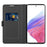 For Samsung Galaxy A34 5G Card Holder PU Leather Phone Case Foldable Stand Phone Cover - Black - 2