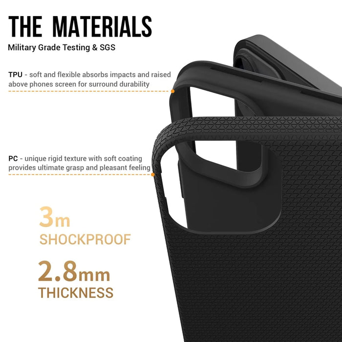 Four Corner Anti-drop Phone Case for iPhone 15 , TPU+PC Protective Phone Cover - Black - 2