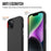 Four Corner Anti-drop Phone Case for iPhone 15 , TPU+PC Protective Phone Cover - Black - 5
