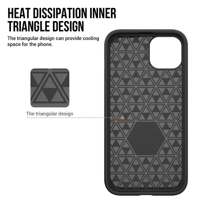 Four Corner Anti-drop Phone Case for iPhone 15 , TPU+PC Protective Phone Cover - Black - 6