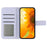 HT04 Stand Shell for iPhone 15 Pro Max Sunflower Imprint Phone Case Leather Wallet with Shoulder Strap - Light Purple - 2