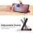 HT03 For iPhone 15 PU Leather Anti-scratch Phone Cover Stand Wallet Imprinted Case with Shoulder Strap - Pink - 3