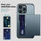 Phone Case with Slide Card Holder for iPhone 15 Pro Max , Anti-scratch TPU + PC Phone Cover - Navy Blue - 3