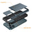Phone Case with Slide Card Holder for iPhone 15 Pro Max , Anti-scratch TPU + PC Phone Cover - Navy Blue - 5