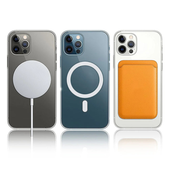 For iPhone 15 Pro Max Mobile Phone Case Clear Design Magnetic Ring Acrylic+TPU Phone Shell Cover Compatible with MagSafe - 7