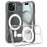 For iPhone 15 Plus Magnetic Ring Design Clear Phone Cover Case Acrylic+TPU Phone Shell Compatible with MagSafe - 2