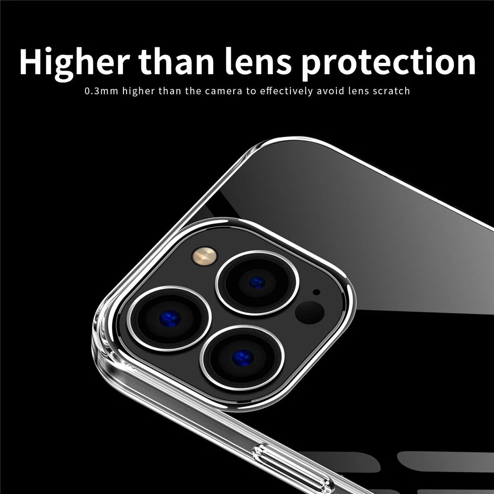 MOFI Transparent Phone Cover for iPhone 15 Pro Max , Anti-scratch Protective TPU Phone Case - 7