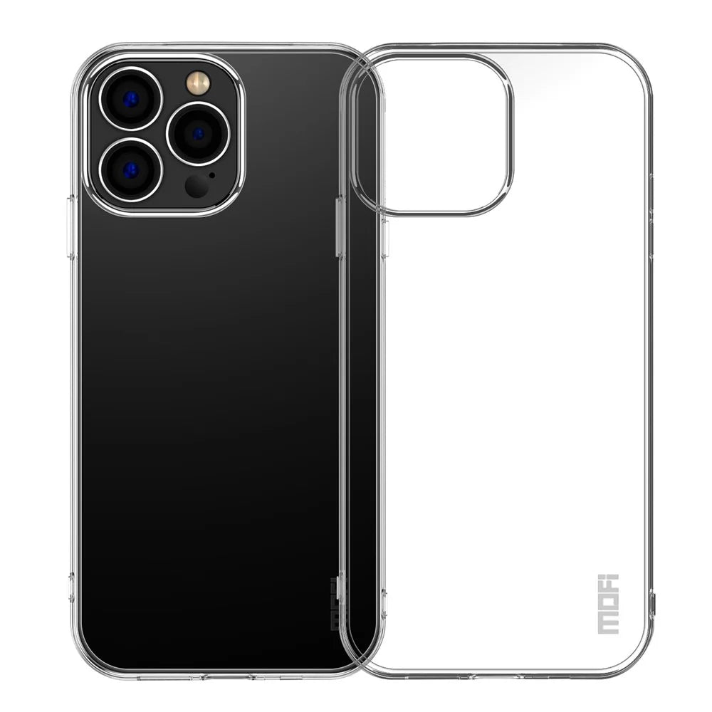 MOFI Transparent Phone Case for iPhone 15 Pro , Soft TPU Anti-drop Protective Phone Cover - 1