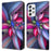 For Samsung Galaxy A23 5G (Global Version) Leather Flip Case Printed 3D Pattern Stand Wallet Phone Cover - Colorful Flowers - 1