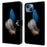 For iPhone 13 Wallet Case PU Leather Magnetic Closure 3D Pattern Stand Phone Cover - Two Feathers - 1