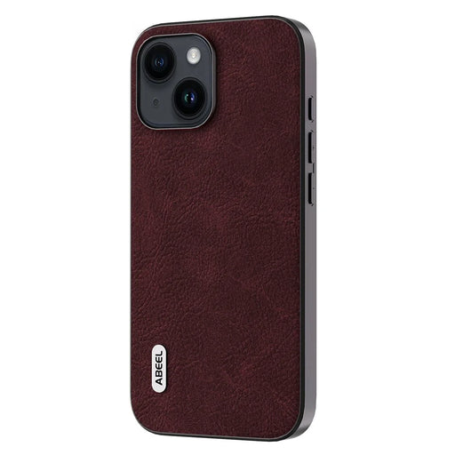 ABEEL For iPhone 15 Litchi Texture Phone Cover PU Leather + PC + TPU Anti-scratch Case - Dreamy Purple - 1
