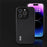 ABEEL For iPhone 15 Pro Nappa Texture Cell Phone Case Genuine Cow Leather+PC+TPU Cover - Black - 4