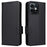 For Ulefone Note 16 Pro Litchi Texture Wallet Stand Phone Case Anti-fall PU Leather Cover - Black - 1