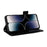 For Ulefone Note 16 Pro Litchi Texture Wallet Stand Phone Case Anti-fall PU Leather Cover - Black - 3
