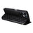 Flip Shell for Ulefone Note 16 Pro Rhombus Imprinted PU Leather Phone Cover Stand Case - Black - 4