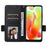 For Oukitel C33 Litchi Texture Wallet Stand Phone Case PU Leather Shockproof Cover - Black - 2