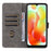 For Oukitel C33 Phone Cover RFID Blocking Wallet Stand Shell Drop Proof Leather Case - Brown - 2