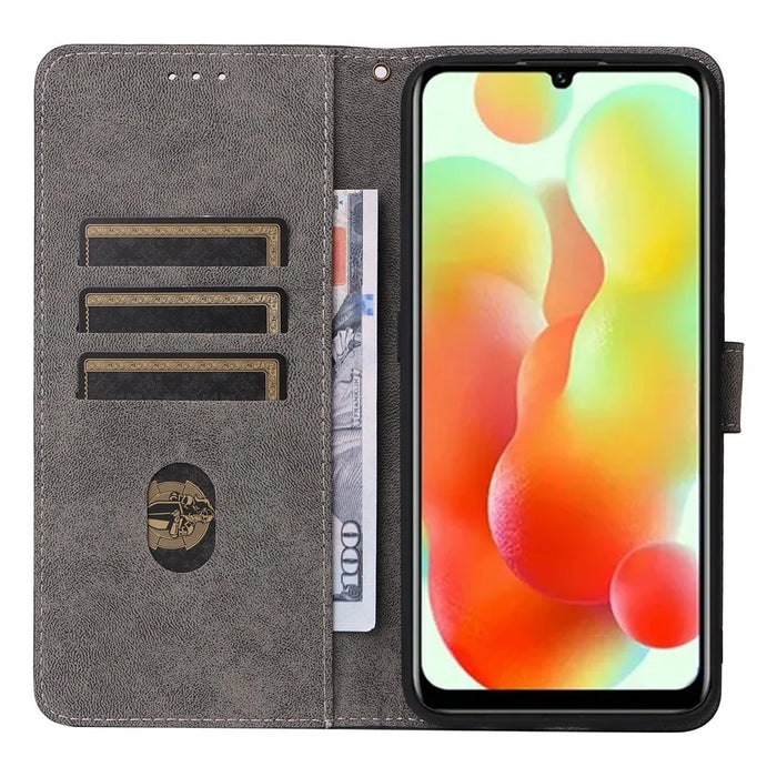 For Oukitel C33 Phone Cover RFID Blocking Wallet Stand Shell Drop Proof Leather Case - Brown - 2