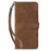 For Oukitel C33 Phone Cover RFID Blocking Wallet Stand Shell Drop Proof Leather Case - Brown - 6
