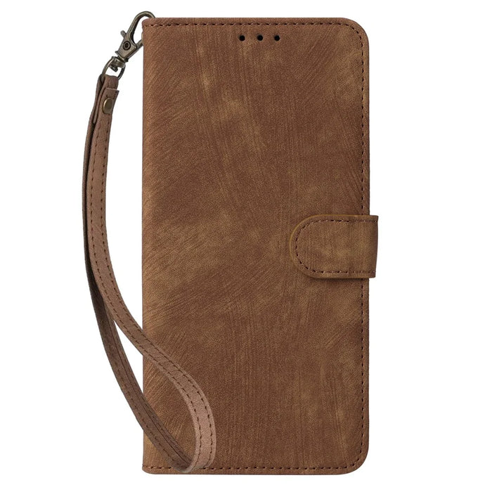 For Oukitel C33 Phone Cover RFID Blocking Wallet Stand Shell Drop Proof Leather Case - Brown - 6