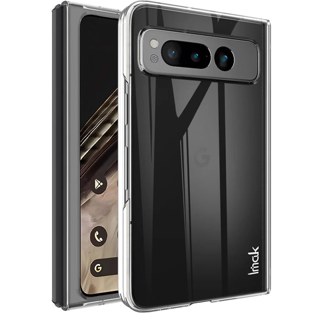 IMAK Crystal Case II Pro for Google Pixel Fold PC Crystal Phone Case Two-Piece Design Shell (Upper Cover+Lower Cover) - 1