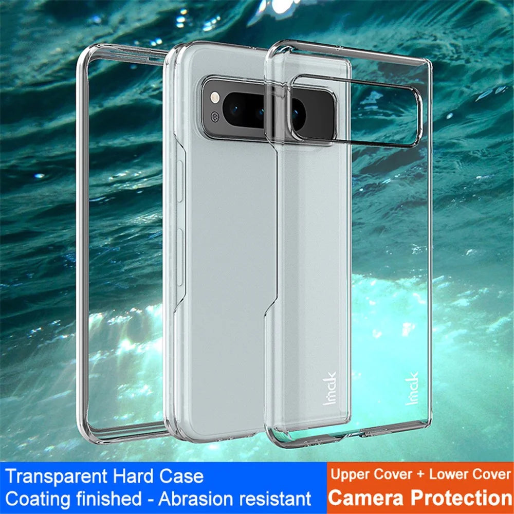 IMAK Crystal Case II Pro for Google Pixel Fold PC Crystal Phone Case Two-Piece Design Shell (Upper Cover+Lower Cover) - 4