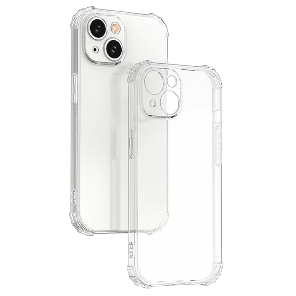 Anti-Scratch Phone Case for iPhone 15 , HD Transparent TPU Shell Four Corner Shockproof Phone Cover - 4