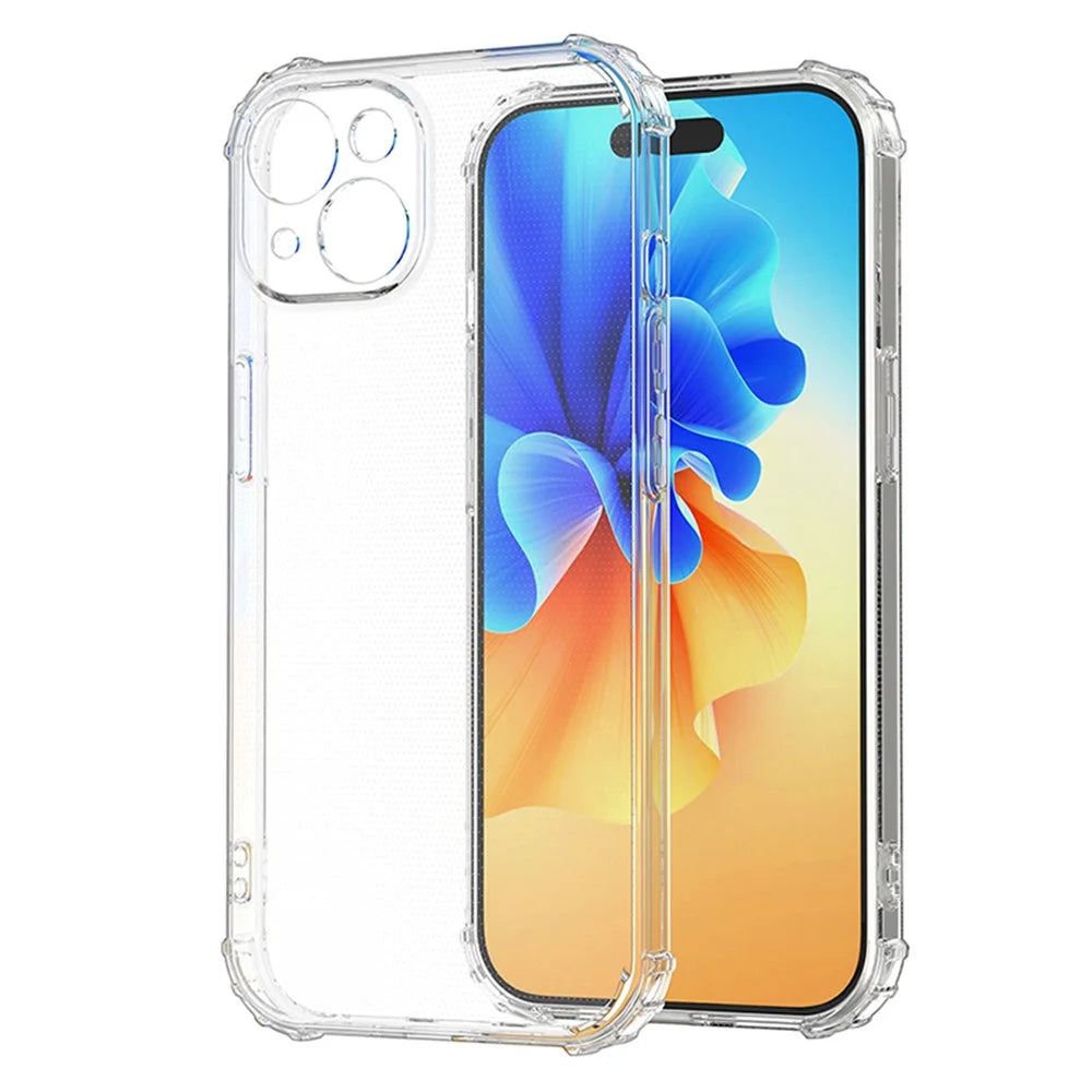 Anti-Scratch Phone Case for iPhone 15 , HD Transparent TPU Shell Four Corner Shockproof Phone Cover - 5