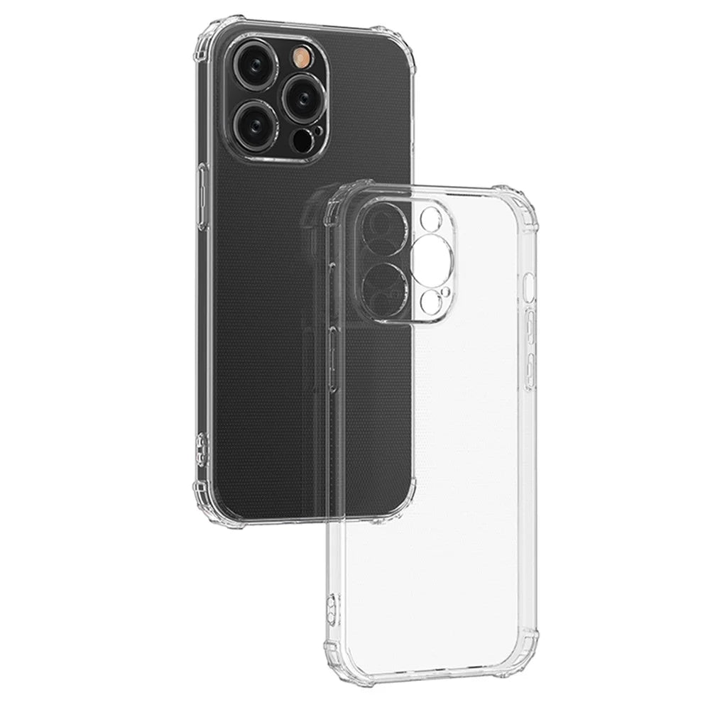 For iPhone 15 Pro Max HD Clear Phone Case Four Corner Drop Protection TPU Cell Phone Shell Cover - 4