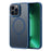 For iPhone 15 Pro Max Translucent Matte Phone Case TPU+PC Magnetic Cover Compatible with MagSafe - Sapphire - 1