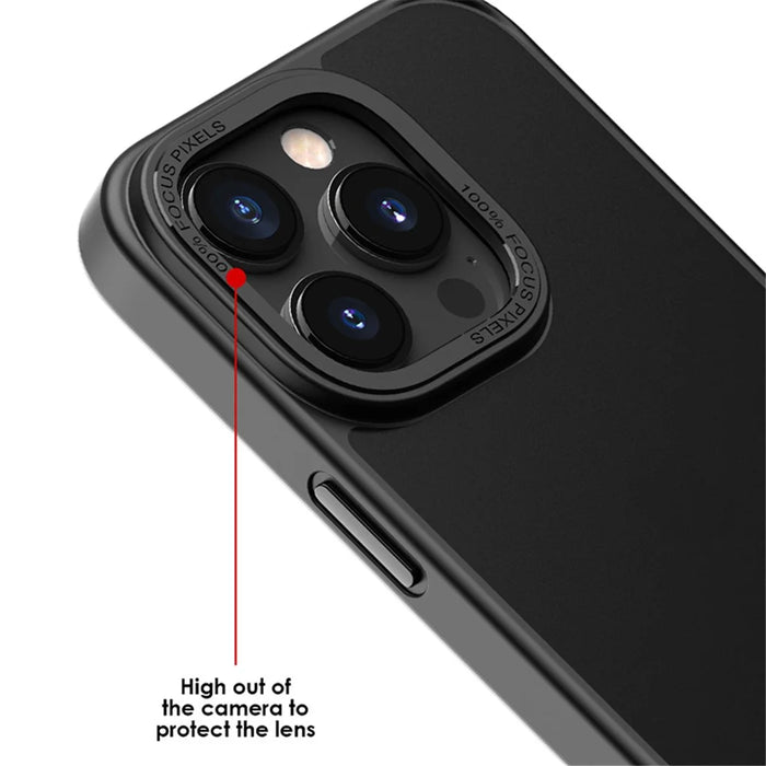 For iPhone 15 Pro Max Translucent Matte Phone Case TPU+PC Magnetic Cover Compatible with MagSafe - Sapphire - 5