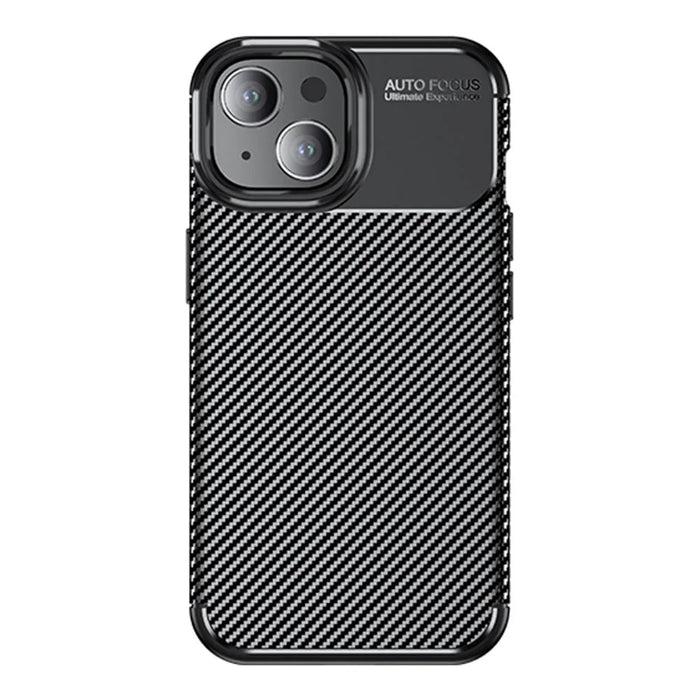 Carbon Fiber Texture TPU Case for iPhone 15 , Anti-scratch Protective Phone Cover - 2