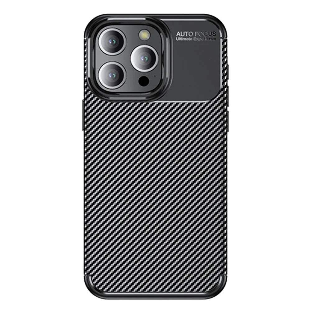 Soft TPU Phone Case for iPhone 15 Pro Max , Anti-scratch Carbon Fiber Texture Phone Cover - 2