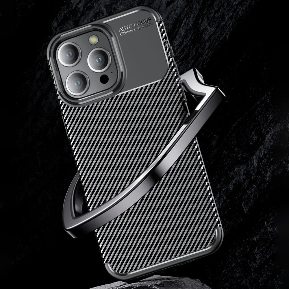 Soft TPU Phone Case for iPhone 15 Pro Max , Anti-scratch Carbon Fiber Texture Phone Cover - 5
