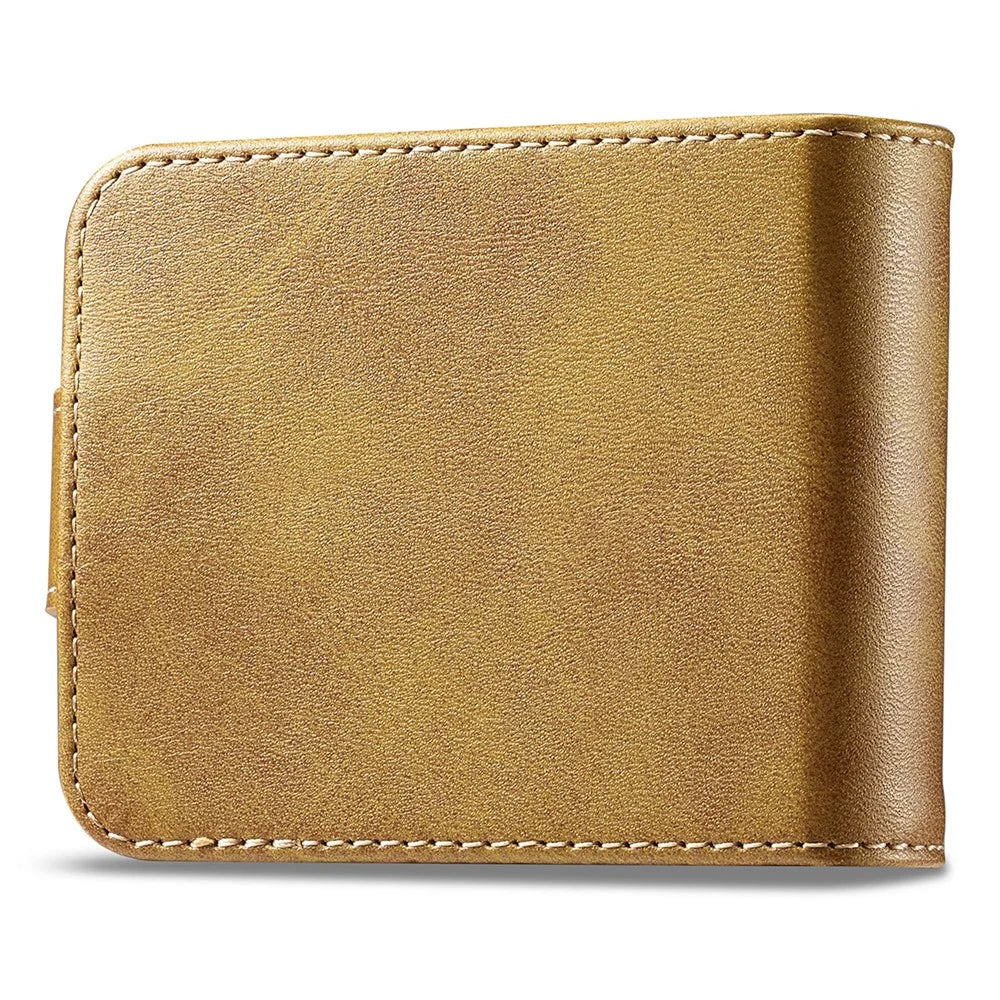 LC.IMEEKE For Samsung Galaxy Z Flip5 5G PU Leather Phone Case Card Holder Calf Texture Stand Cover - Yellow - 6