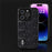 ABEEL For iPhone 15 Pro Impact-Resistant Phone Case Genuine Cow Leather+PC+TPU Textured Cover - Black - 2
