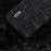 ABEEL For iPhone 15 Pro Impact-Resistant Phone Case Genuine Cow Leather+PC+TPU Textured Cover - Black - 4