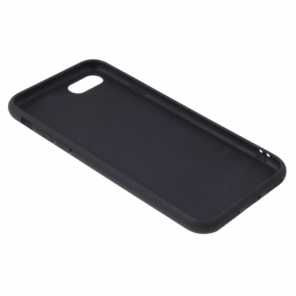 For iPhone 7 / 8 / SE (2020) / SE (2022) Candy Color Matte Phone Case Anti-scratch TPU Cover - Black - 4