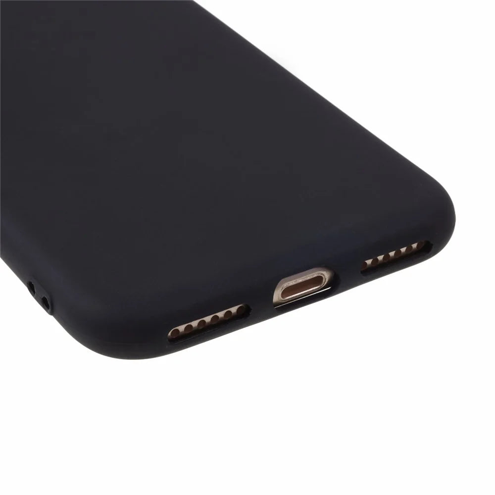 For iPhone 7 / 8 / SE (2020) / SE (2022) Candy Color Matte Phone Case Anti-scratch TPU Cover - Black - 6