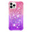 For iPhone 15 Pro Max TPU Case Gradient Quicksand Phone Back Cover - Pink+Purple - 3