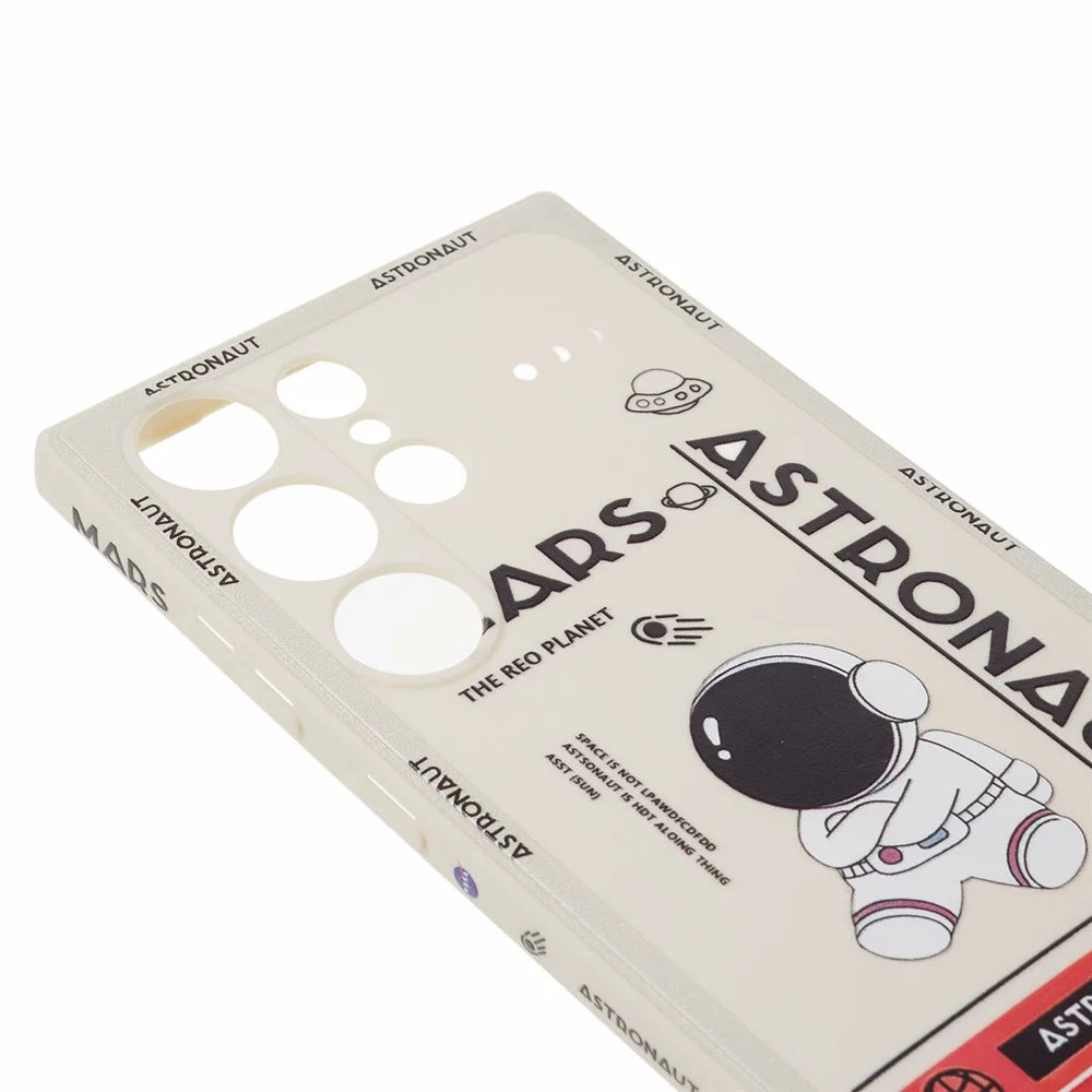 For Samsung Galaxy S23 Ultra Cartoon Astronaut Pattern Soft TPU Case Precise Cutout Phone Cover - Style A - 5