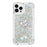 For iPhone 15 Pro Max TPU Case with Kickstand Quicksand Shockproof Cover - Silver / Hearts - 3